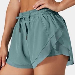 Halara Drawstring Contrast Flowy Mesh 2-in-1 Shorts Size M